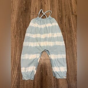Burt's Bees Baby Twisted Tie Dye Organic Cotton Bubble Jumpsuit Size 12 M